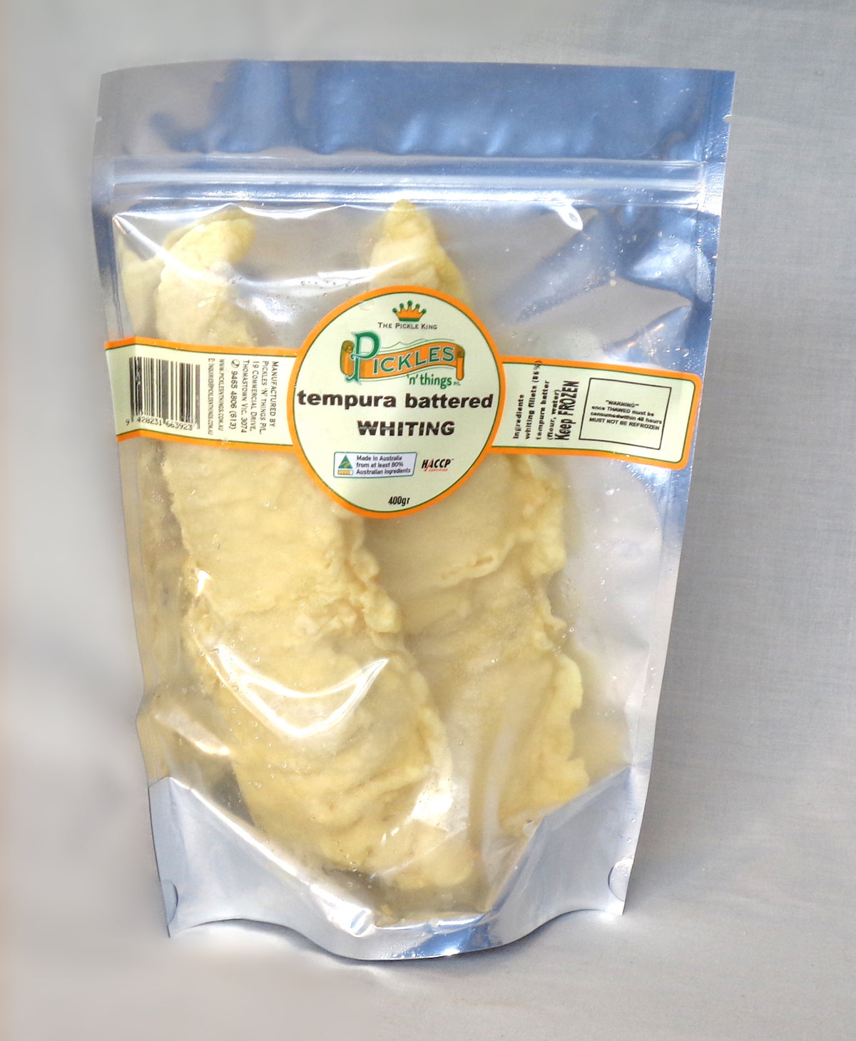 66392 360g Tempura Whiting Fillet Pickles N Things